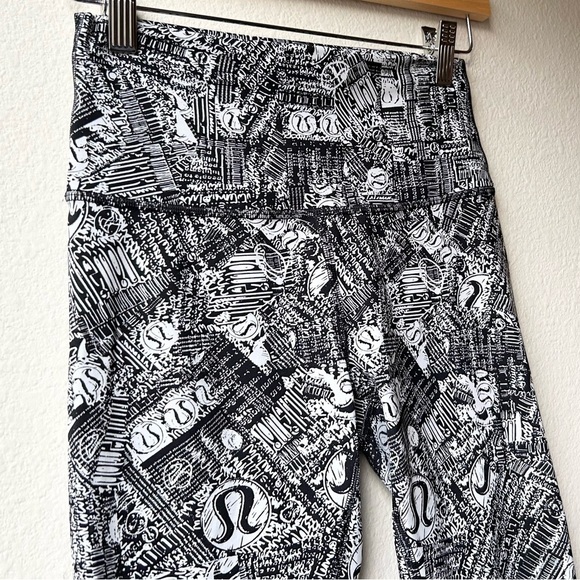 Lululemon Wunder Train High -Rise Crop 21” Tear It Up Alpine White Size6 EUC - Picture 6 of 15